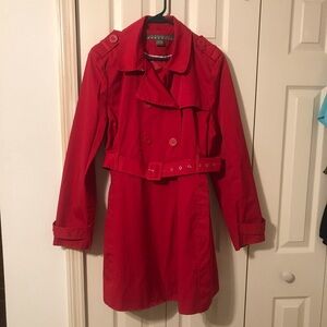 Kennth Cole Reaction Red Trench Coat